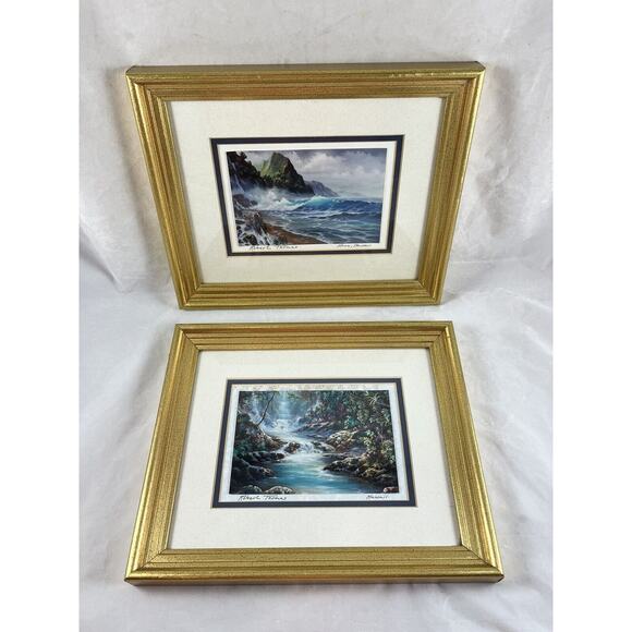 Pair Robert Thomas Kona Hawaii Giclée Prints Wall Art Framed Vintage - Picture 2 of 10